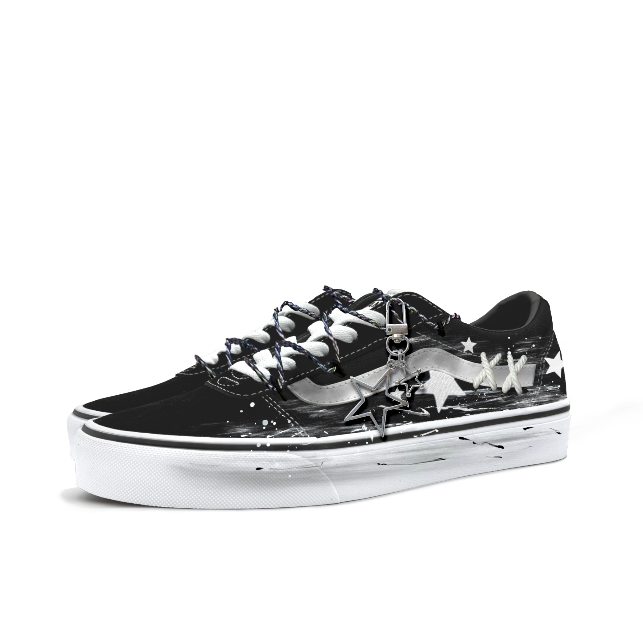 Vans Ward Abrasion Resistant Low Top Skateboard Shoes Men's Black White купить в интернет-магазине Yoocart с быстрой доставкой по России.