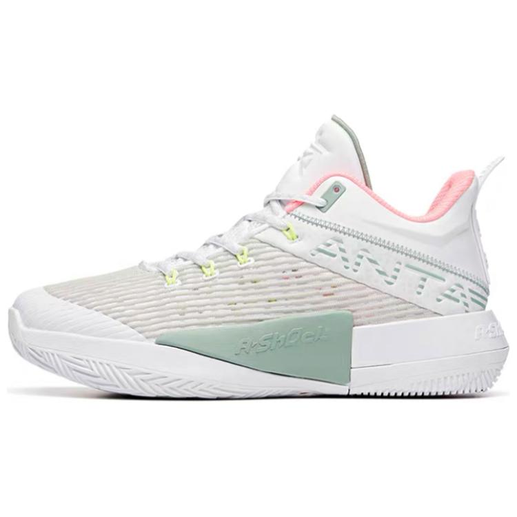 Anta Attack 2 Cushioning Anti-Slip And Wear-Resistant Mid-Top Basketball Shoes Men's Gray White