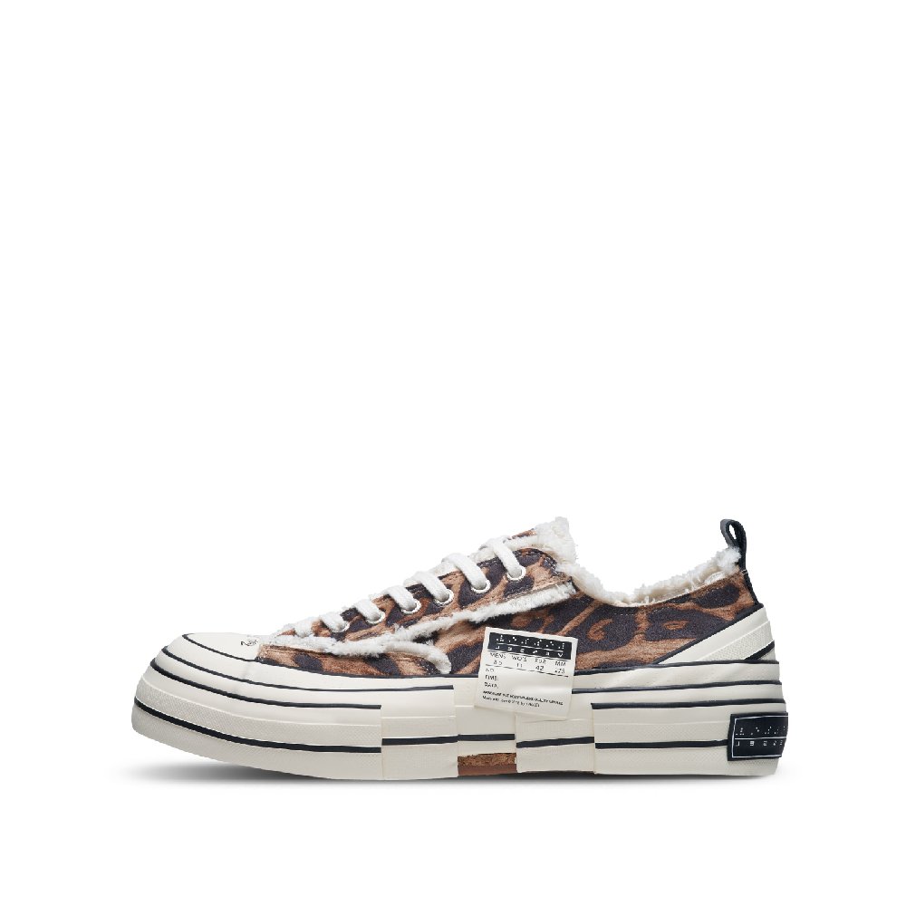 VESSEL Leopard Print Anti-Slip Wear-Resistant Low-Top Canvas Shoes Unisex Brown