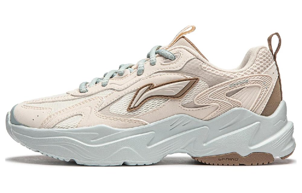 LiNing Meteor Cushioning Anti-Slip And Wear-Resistant Support Low-Top Casual Shoes Women's Gray Pink