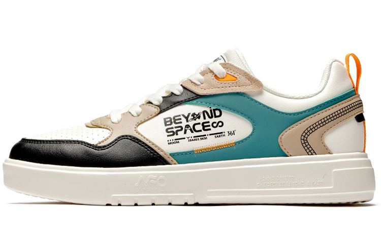 361° Low Top Skateboard Shoes Men's White Black Green