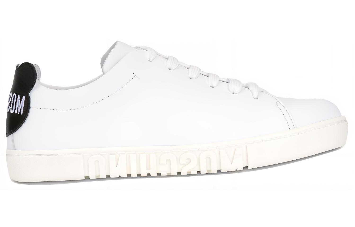MOSCHINO Low-Top Stylish Skateboarding Shoes Women's White