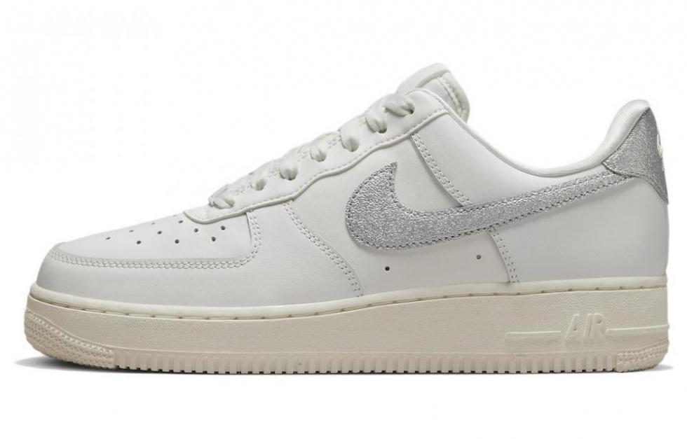 Nike Air Force 1 '07 Summit White Sail White Metallic Silver Women's