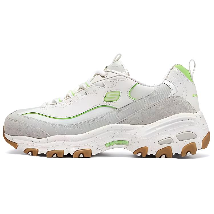 Skechers DLITES Wear-Resistant Low-Top Running Shoes Women's Ecru