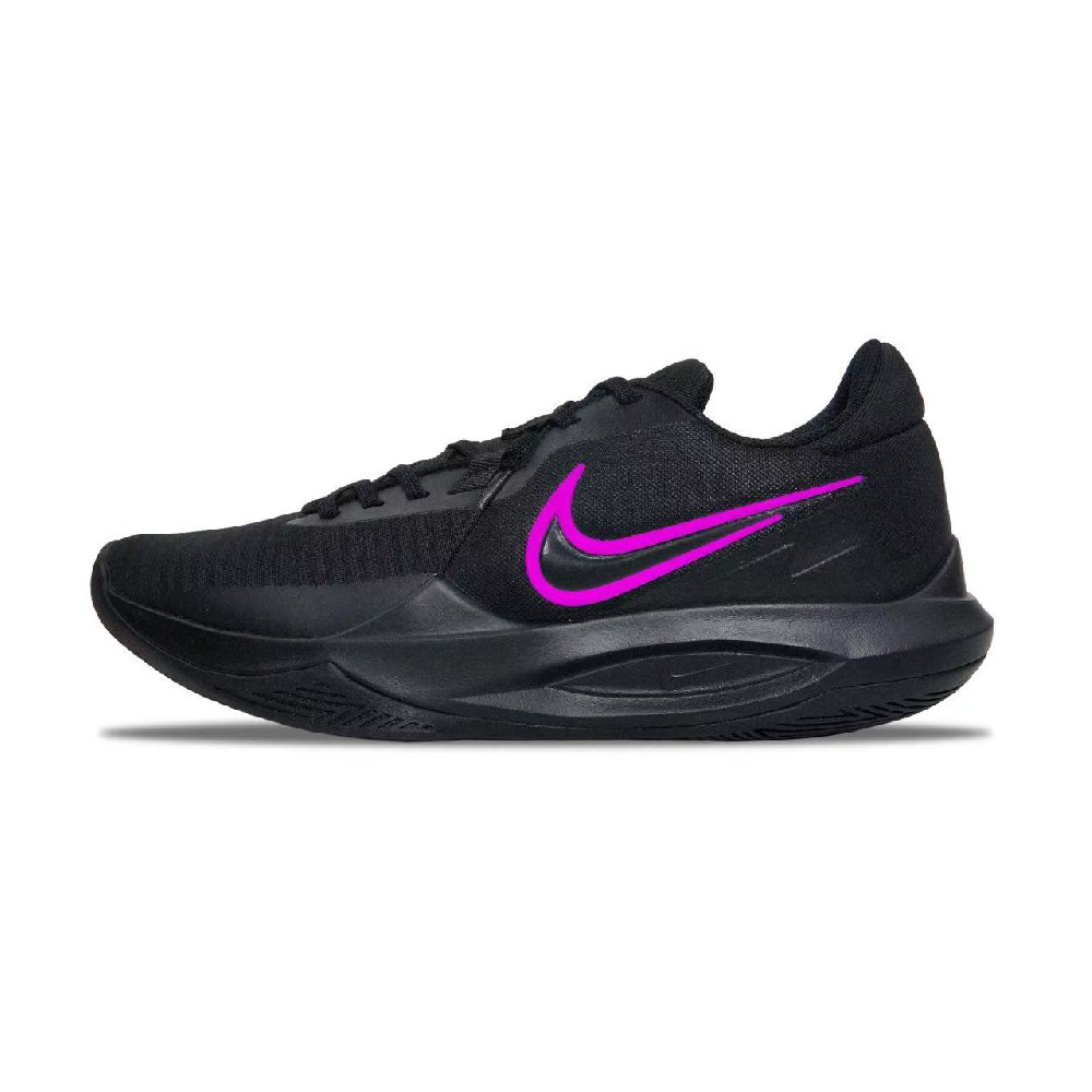 Nike Precision 6 Cushioning, Slip Resistant, And Abrasion Resistant Low Top Basketball Shoes Men's Black Purple