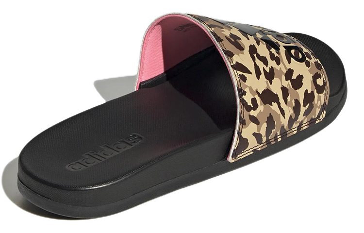 Adidas Adilette Comfort Slides Core Black Beam Pink Women's