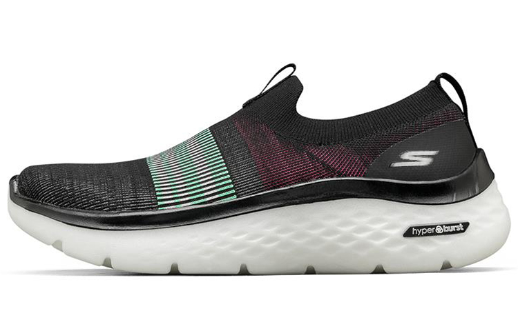 Skechers GO WALK Series Slip-On Shoes Women's Low-Top Black/Colorful Color