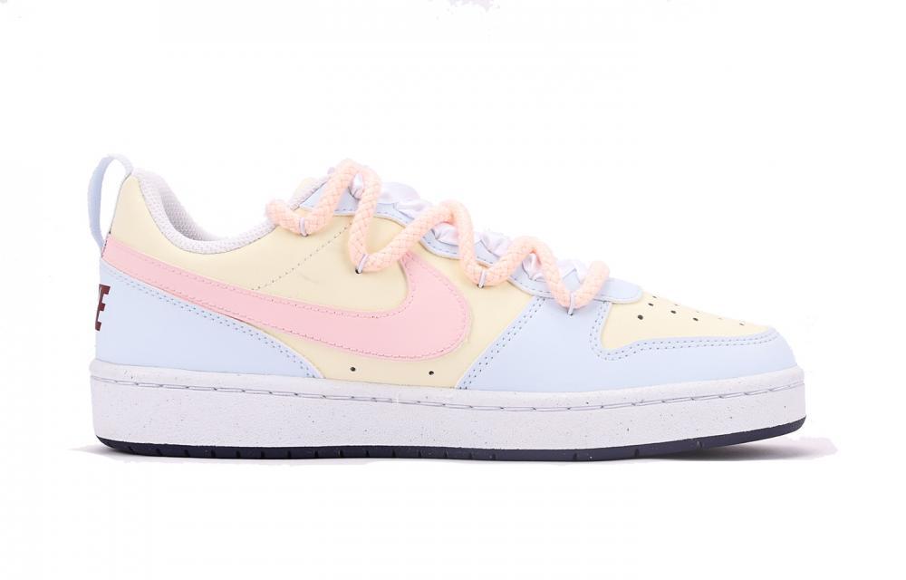 Nike Court Borough Chestnut Anti-Slip Wear-Resistant Low-Top Skateboard Shoes GS Yellow Blue купить в интернет-магазине Yoocart с быстрой доставкой по России.