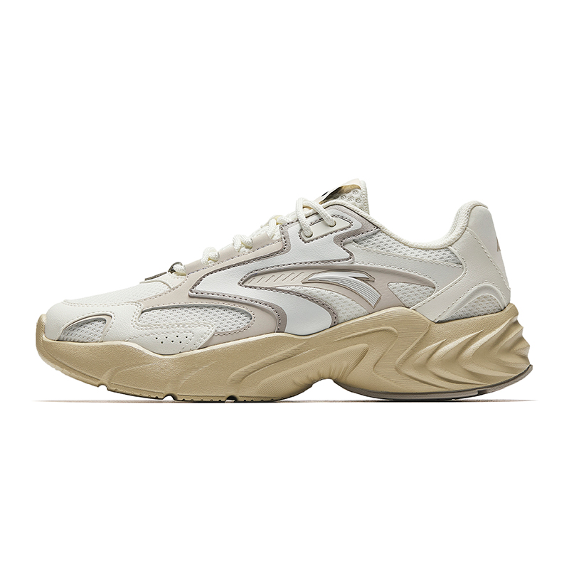 Anta Slip-Resistant Breathable Low-Top Casual Running Shoes Men's White Gray