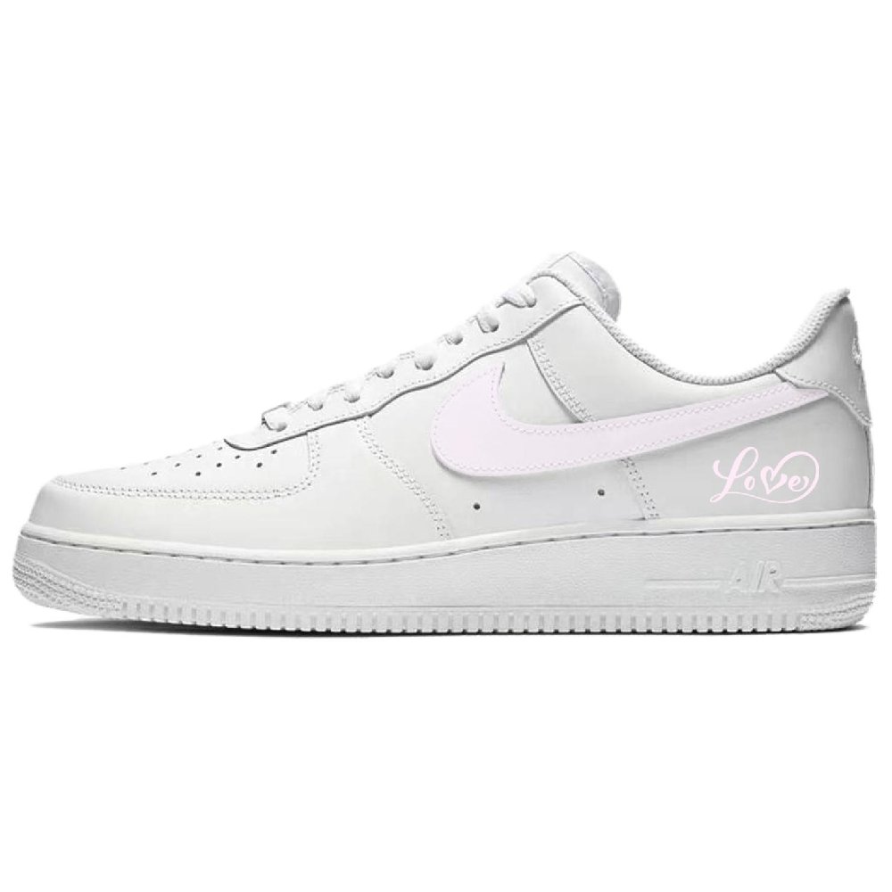 Nike Air Force 1 Low Top Skateboard Shoes Unisex White Pink