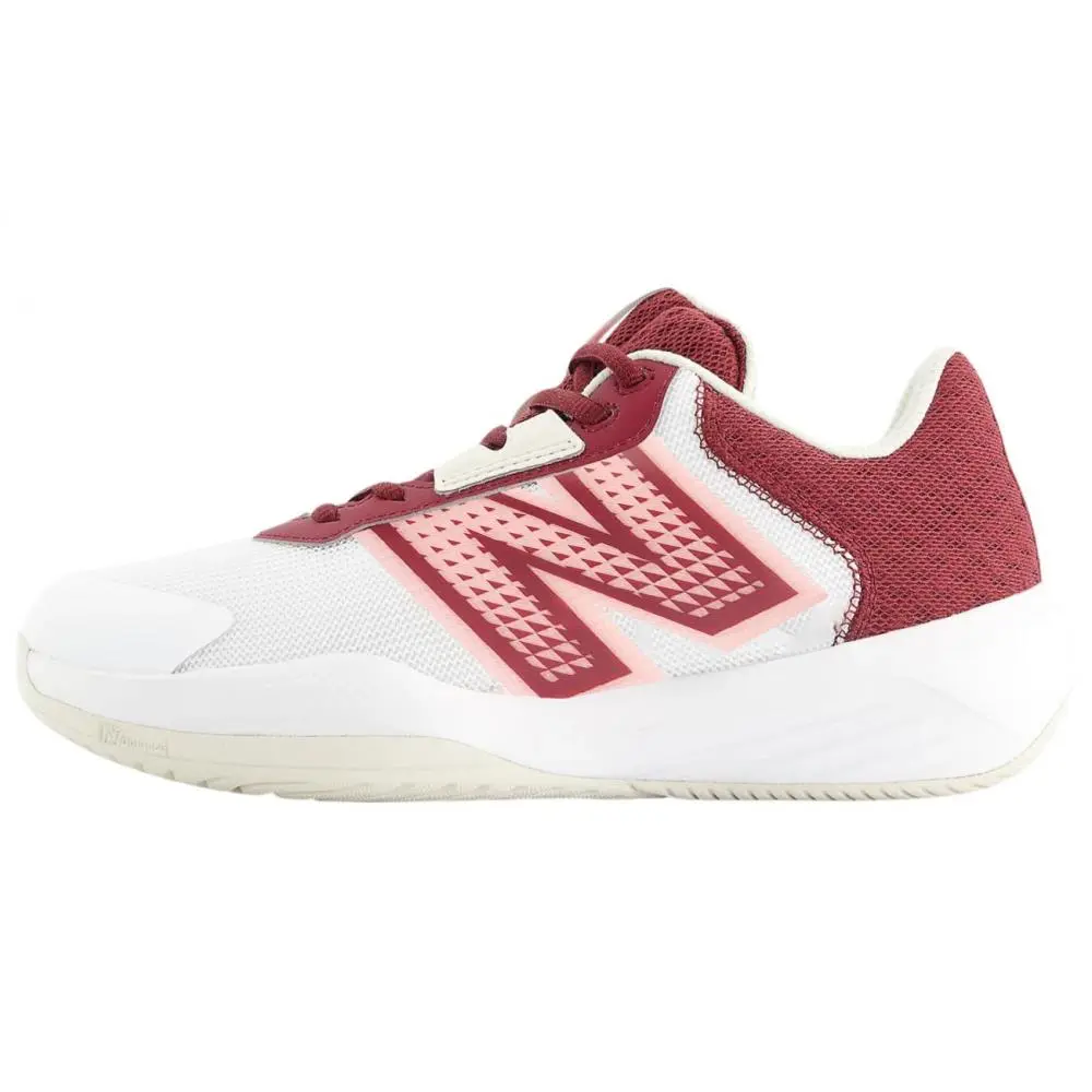 New Balance NB 696 V6 Abrasion Resistant Breathable Low top Tennis Shoes Women's White Red