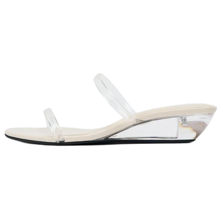 ZARA Slide Slippers Women's Transparent White