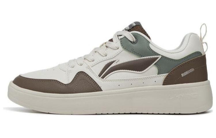 LiNing Line 2.0 At The Beginning Abrasion Resistant Breathable Low top Skateboard Shoes Men's White Umber