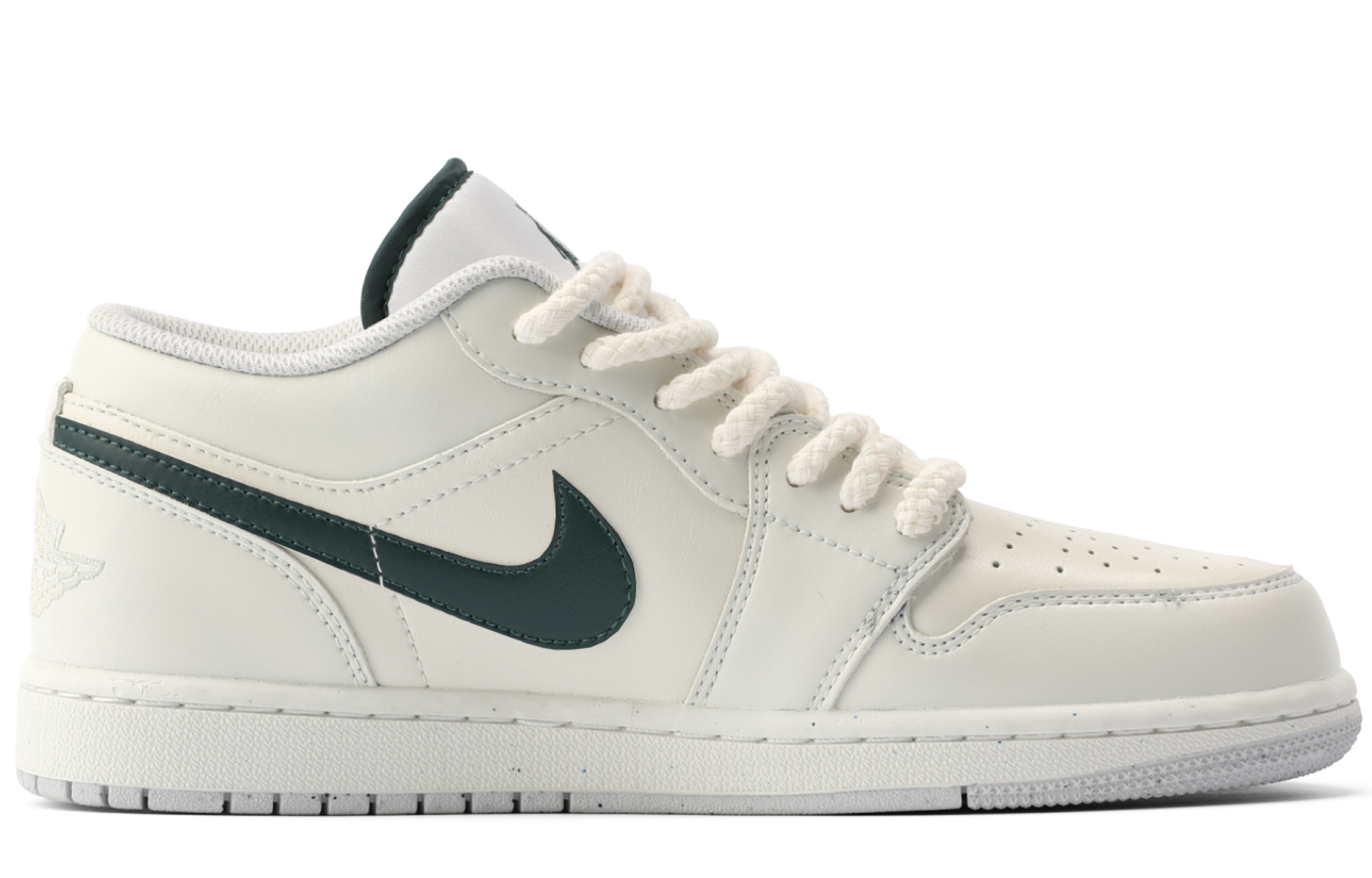 Jordan Air Jordan 1 Wear resistant And Lightweight Low top Vintage Basketball Shoes Unisex Ecru