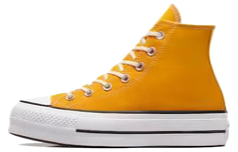 Converse All Star Lift Anti-Slip Wear-Resistant High-Top Canvas Shoes Women's Yellow
