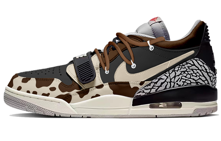 Jordan Legacy 312 Low top Vintage Basketball Shoes Men's Brown Black