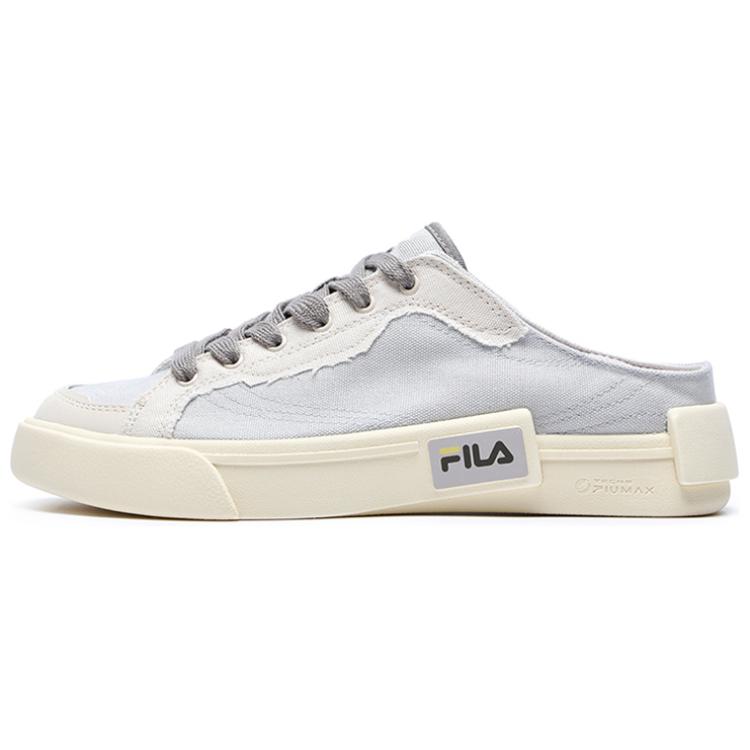 FILA FUSION POP Mule Low top Canvas Shoes Women's Gray White