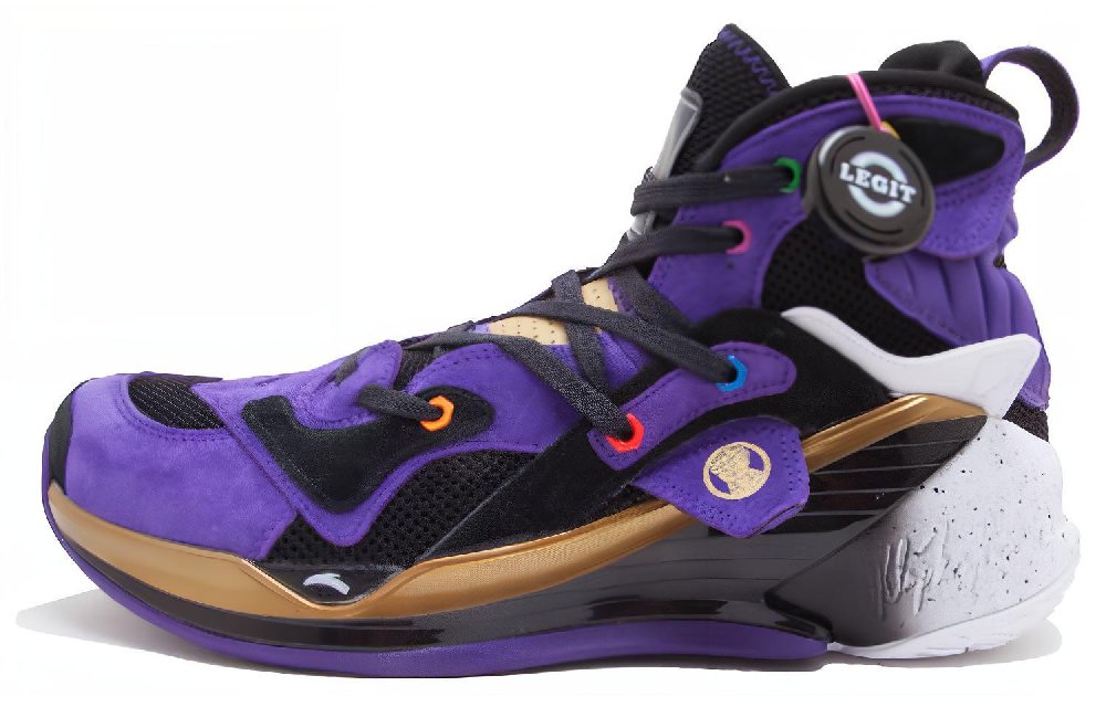 MARVEL x Anta KT4 Anti Slip Wear Resistant High Top Basketball Shoes Men's Purple