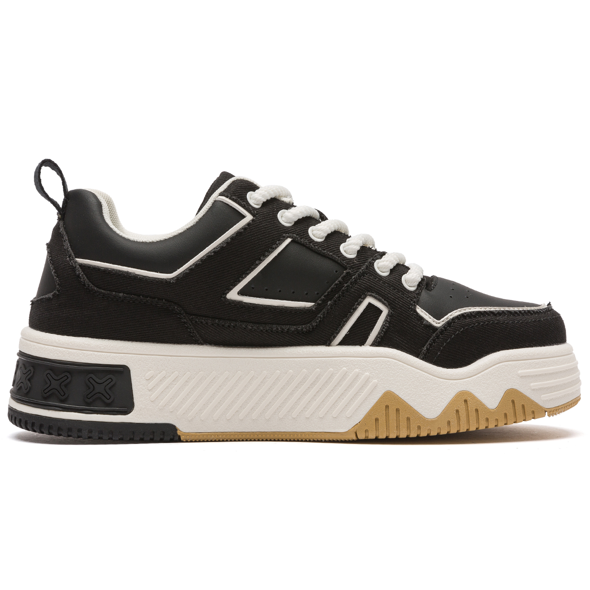 Lee Puffy Shoes Height Increasing Slip Resistant Low top Skateboard Shoes Men's