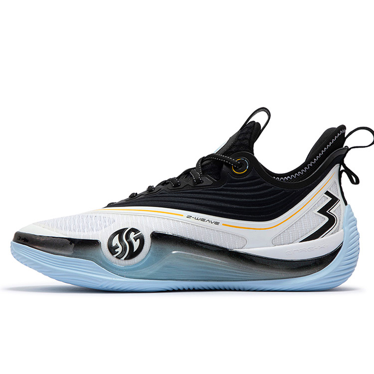 361° Zen 6 Yin Yang Cushioning Anti-Slip Wear-Resistant Breathability Low-Top Basketball Shoes Men's White Black