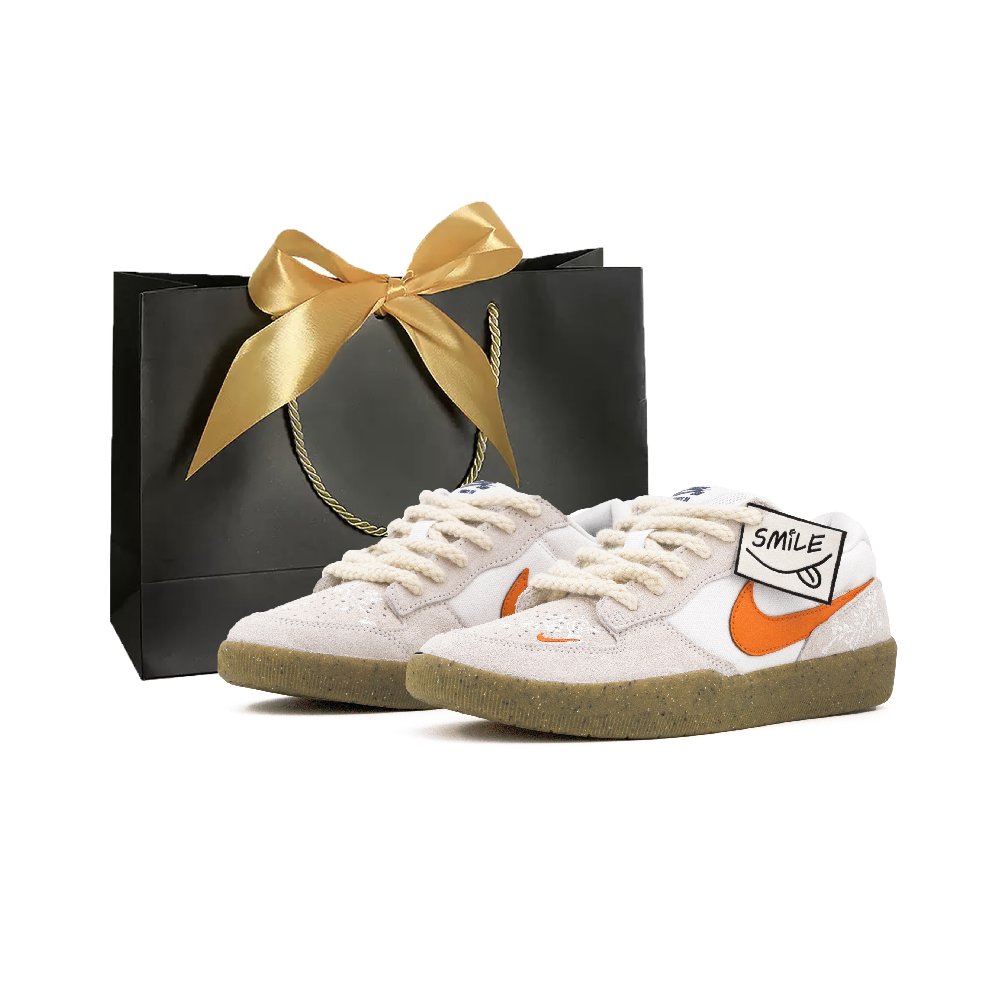 Nike SB Force 58 Slip Resistant Low Top Skateboard Shoes Unisex Ecru
