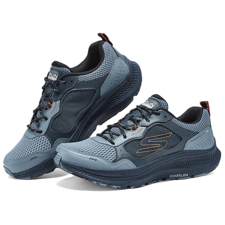 Skechers Go Run Consistent 2.0 Abrasion Resistant Low top Running Shoes Men's Dark Gray Blue