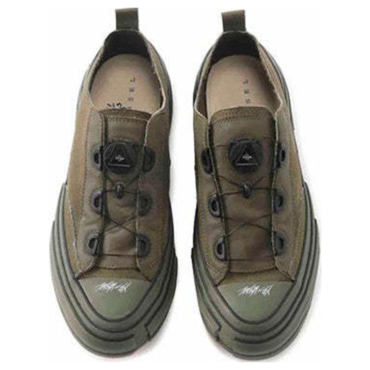 Yohji Yamamoto x VESSEL G.O.P. Lows Anti Slip Wear Resistant Low Top Skateboard Shoes Unisex Olive Green