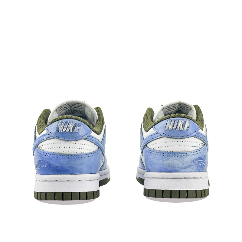 Nike Dunk Cushioning, Wear Resistant Low Top Skateboard Shoes Unisex White Blue купить в интернет-магазине Yoocart с быстрой доставкой по России.