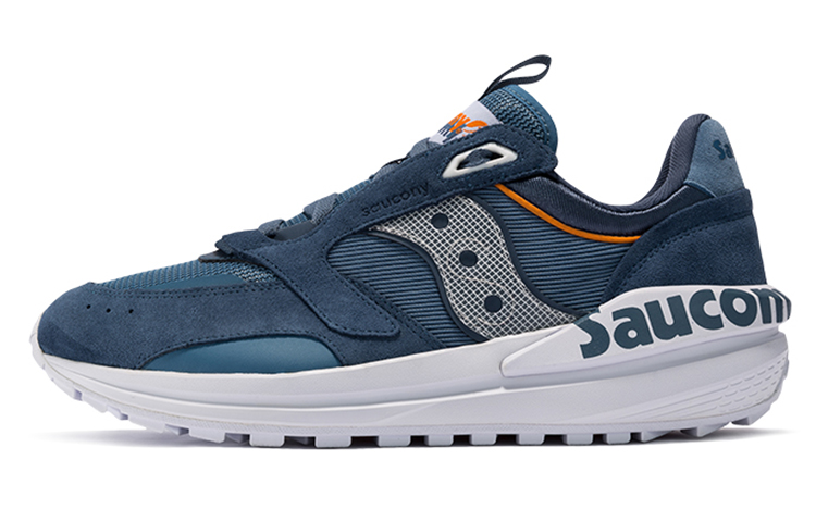 Saucony Jazz Low-Top Running Shoes Men's Blue
