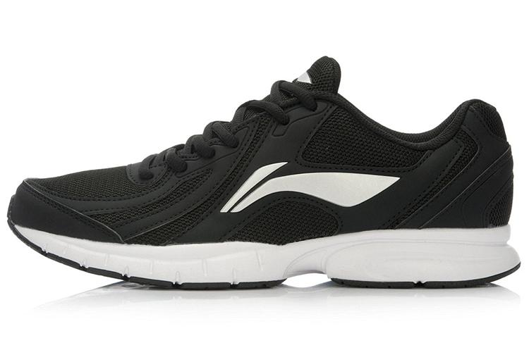 LiNing Shock Absorbers Slip Resistant, Abrasion Resistant, Lightweight Low Top Casual Running Shoes Men's Black White