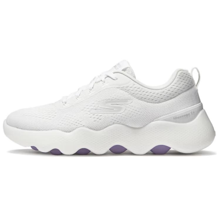 Skechers Go Walk Massage Fit Cushioning Wear Resistant Low Top Casual Shoes Women's White