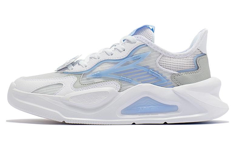 361° Slip Resistant, Abrasion Resistant, Breathable Low Top Skateboard Shoes Women's White Gray Blue