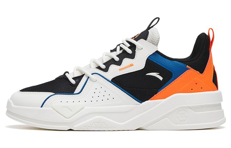 Anta G6 Soup Anti-Slip Wear-Resistant Low-Top Skateboard Shoes Men's Black White Orange