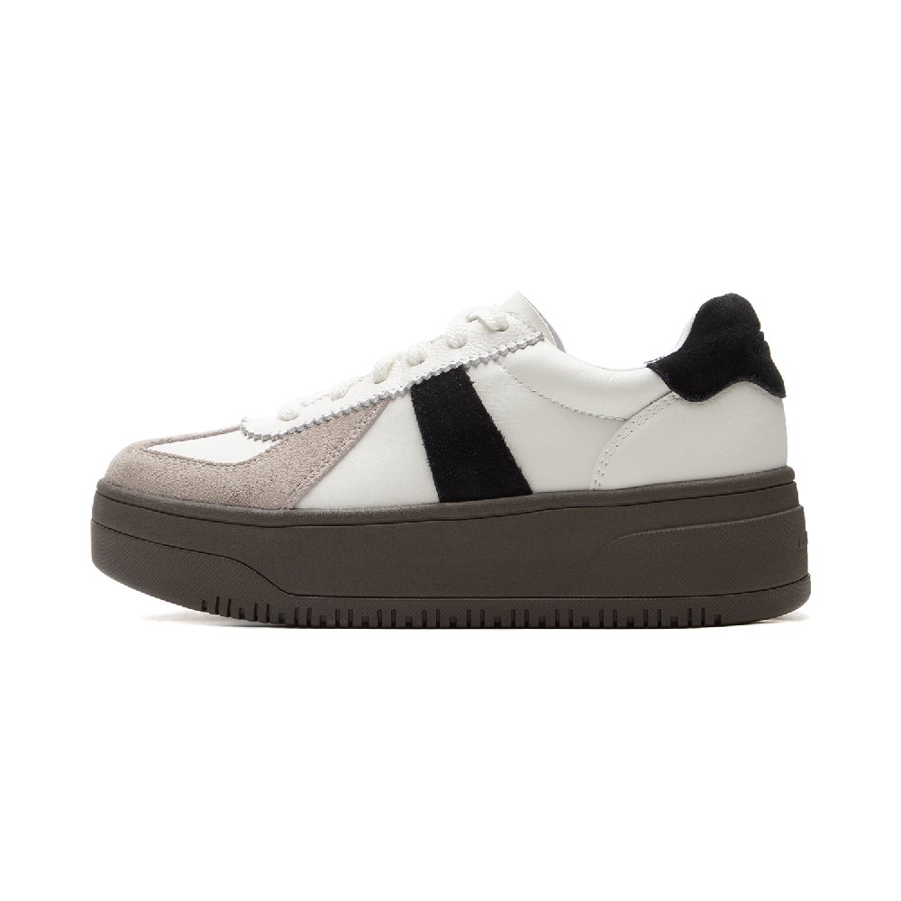 LiNing Cheese 2.0 German Training Anti-Slip And Wear-Resistant Breathable Low-Top Skateboard Shoes Women's White Black