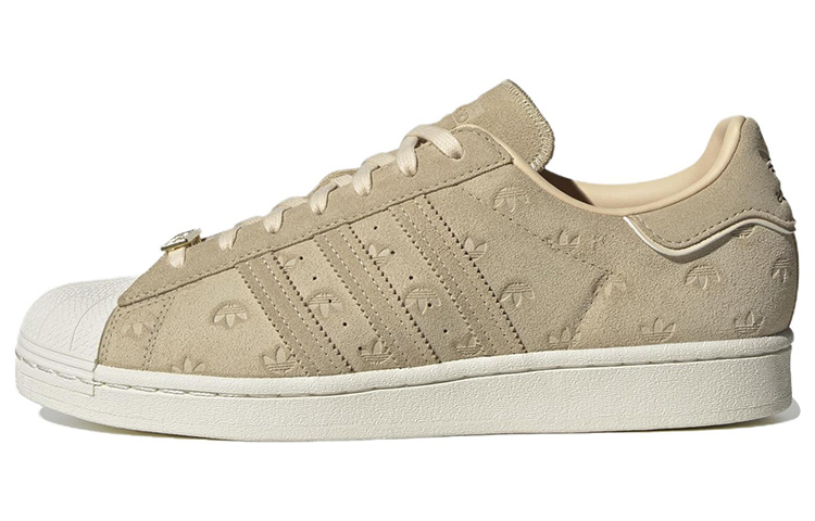 Superstar Adidas Originals 'Allover Debossed Trefoils Savanna'