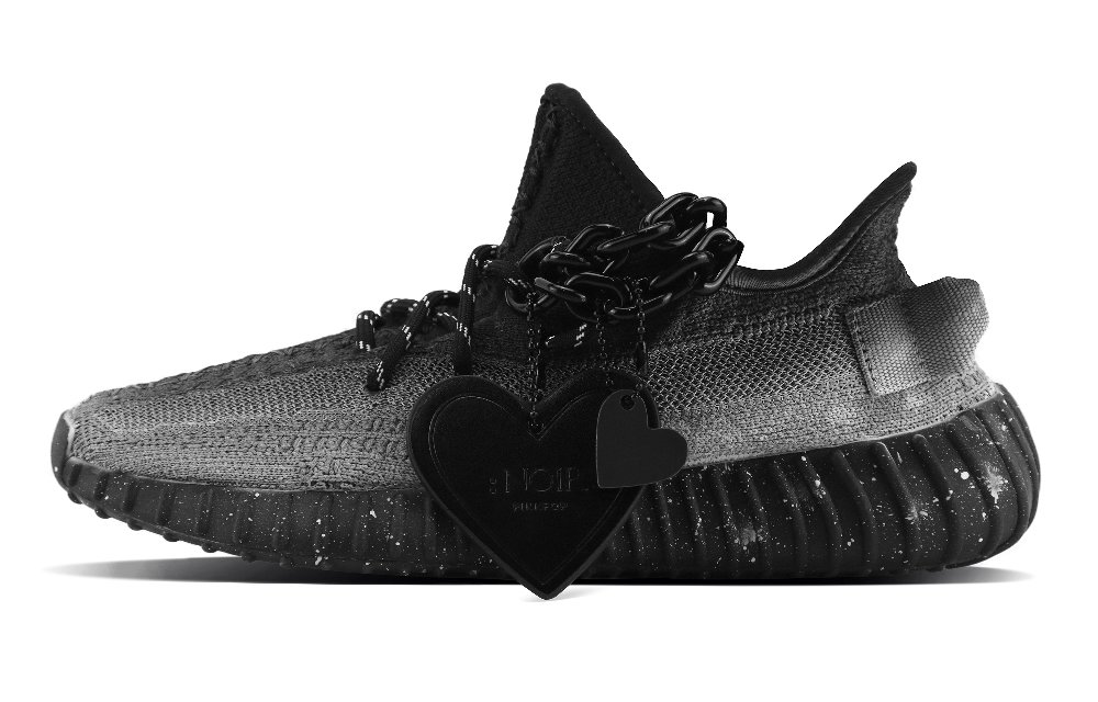 Adidas Originals Yeezy Boost 350 V2 Anti-Slip And Wear-Resistant Lightweight Low-Top Casual Shoes Unisex Black White