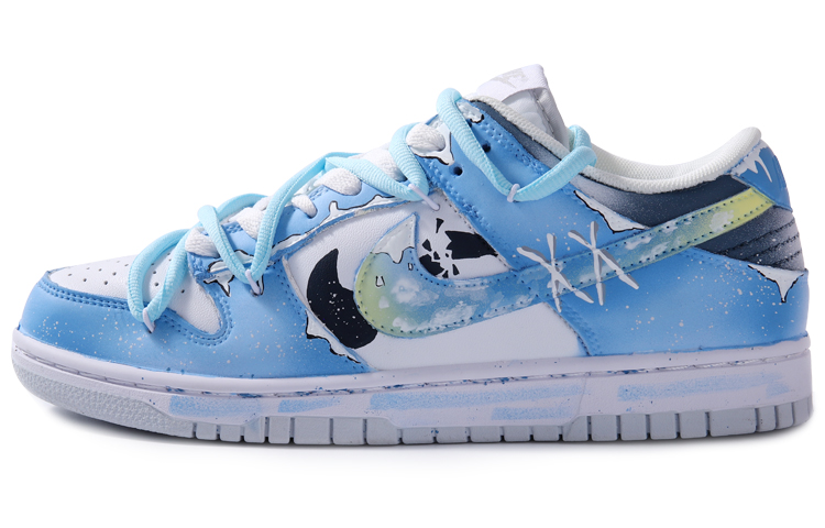 Nike Dunk Skateboard Shoes Men Low-Top Blue Gray/White