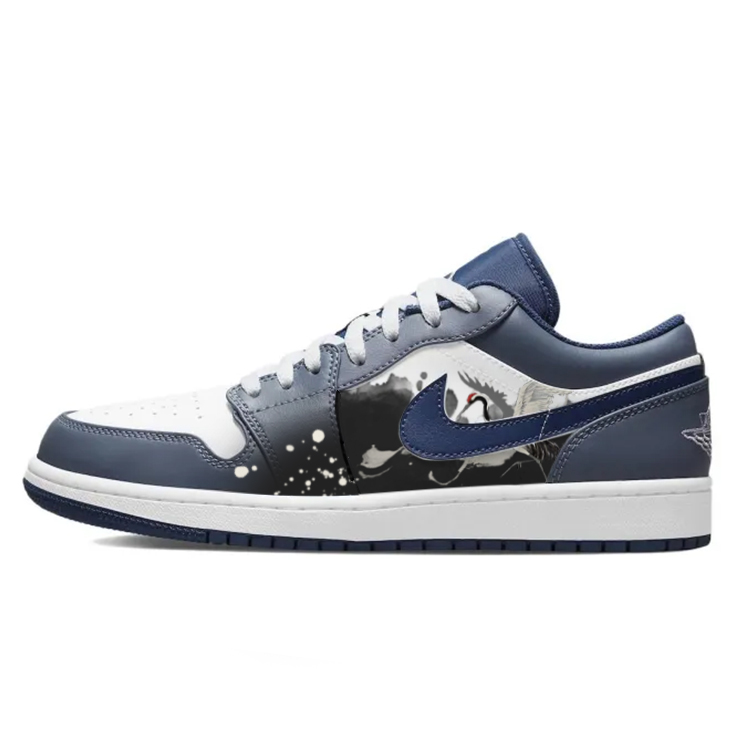 Jordan Air Jordan 1 Durable Breathable Low-Top Vintage Basketball Shoes Men's Marine Blue купить в интернет-магазине Yoocart с быстрой доставкой по России.
