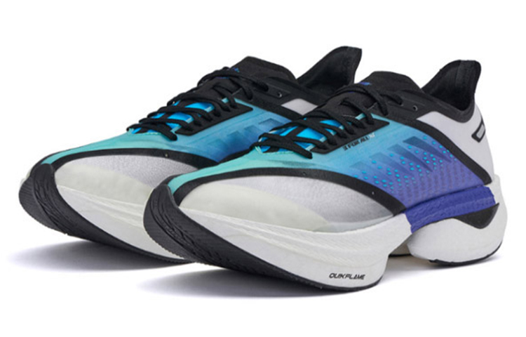 361° Cushioning Anti-Slip Wear-Resistant Breathable Support Rebound Low-Top Running Shoes Men's White Blue