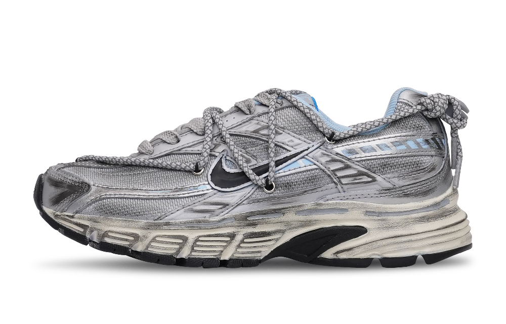 NIKE Беговые кроссовки Низкие Серебристые Женские