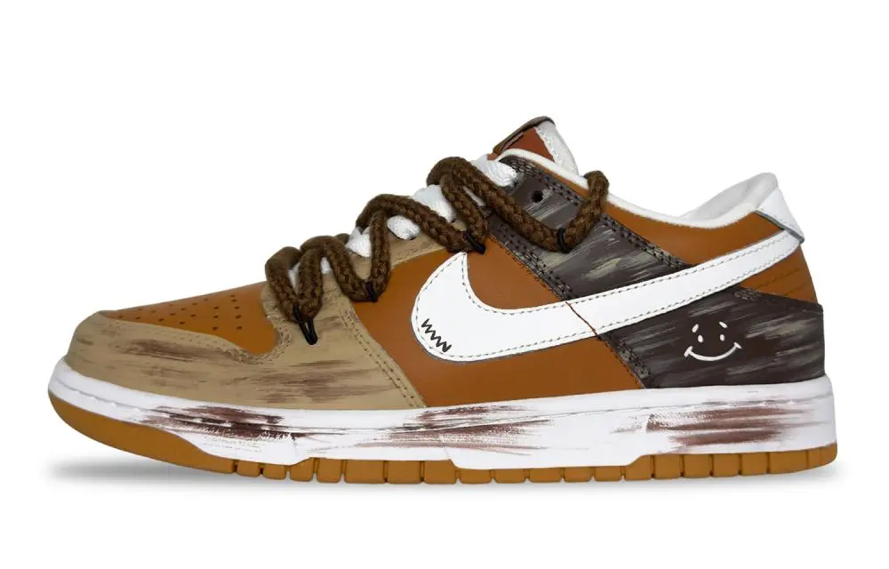 Nike Dunk Mocha Estate Abrasion Resistant Low top Skateboard Shoes Unisex White Brown
