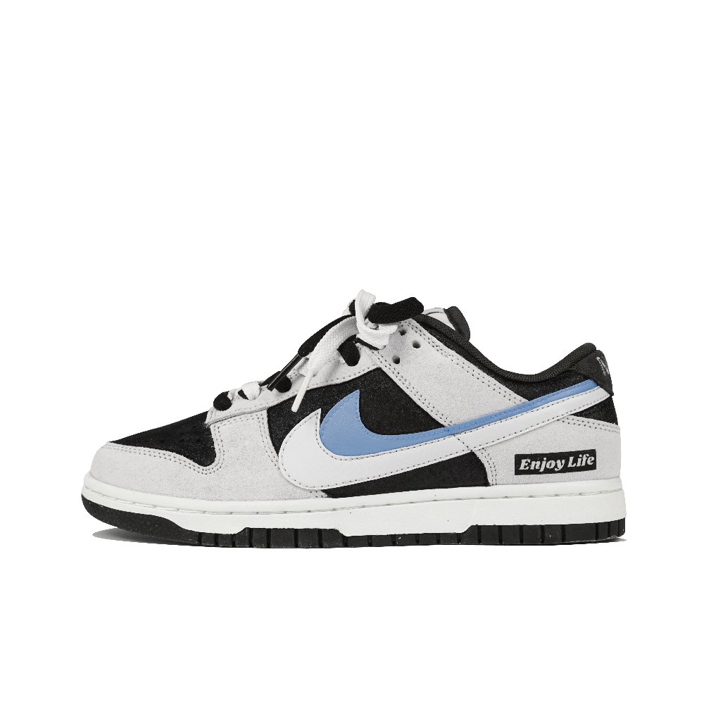 Nike Dunk Low-Top Skateboard Shoes Unisex Black Blue