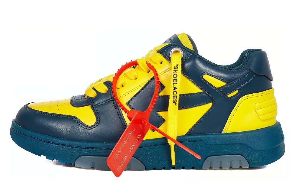 OFF WHITE Out Of Office Low Sneakers Blue/Yellow Women's
