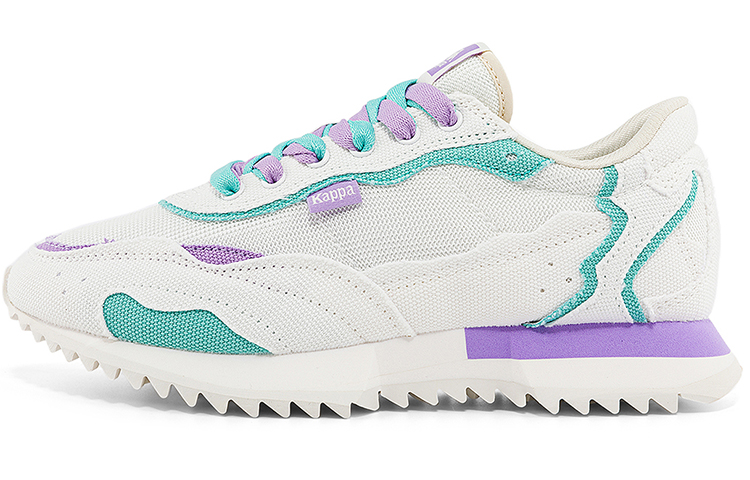 Kappa Anti Slip Wear Resistant Low Top Running Shoes Women's White Blue
