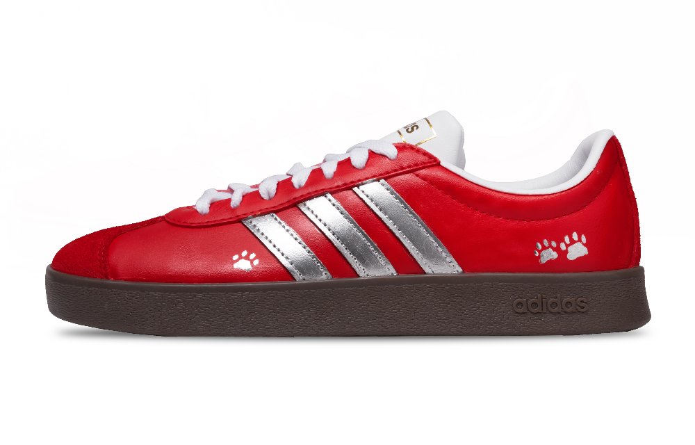Adidas Neo VL Court 2.0 Low Top Skateboard Shoes Unisex Red Silver