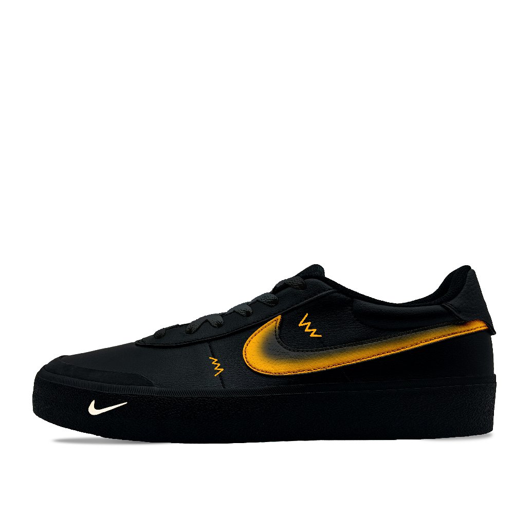 Nike Court Shot Mist Slip Resistant Shock Absorbers Low Top Skateboard Shoes Men's Black Yellow