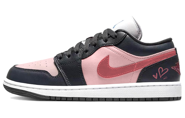 Jordan Air Jordan 1 Vintage Basketball Shoes Unisex Low Top Black/Pink