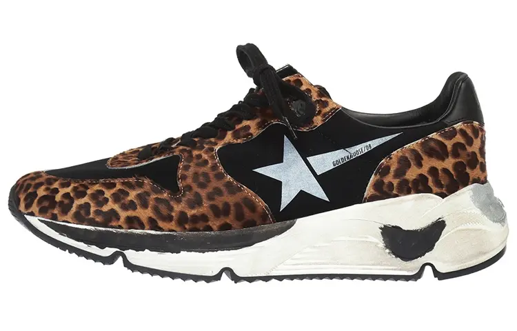 Golden Goose Running Sole Low top Casual Shoes Women's Brown Black Distressed