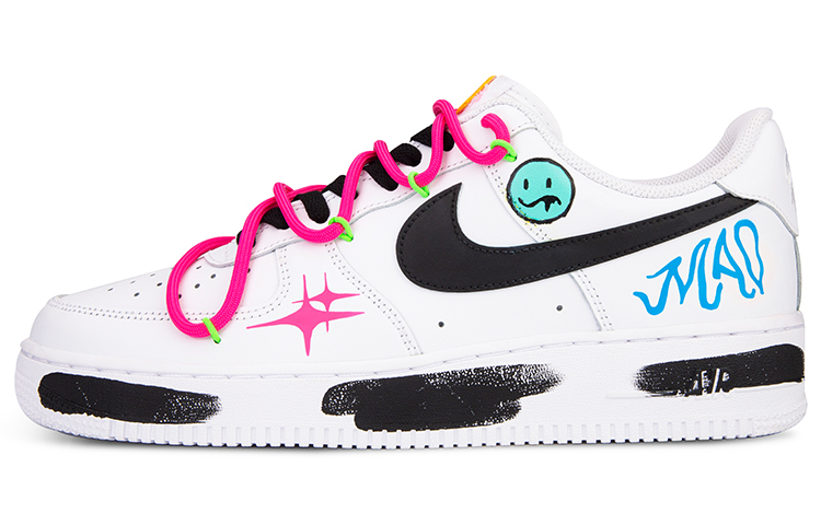 Nike Air Force 1 Low Low-Top Skateboard Shoes Men's White Black Pink Blue