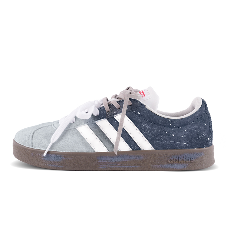 Adidas VL COURT 2.0 Cushioning, Wear Resistant Low Top Skateboard Shoes Unisex Gray Blue